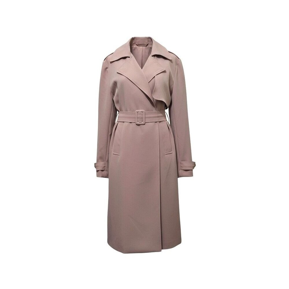Prima Womens L Belted Trench Coat Beige w/ Bonus‎ Scarf Set Preppy Heritage